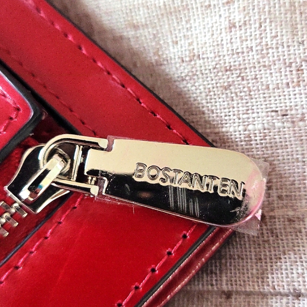 Bostanten elegant Red Leather Wallet - Picture 3 of 8